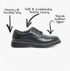 Start-Rite IMPACT Girls Leather Lace Up School Shoes Black