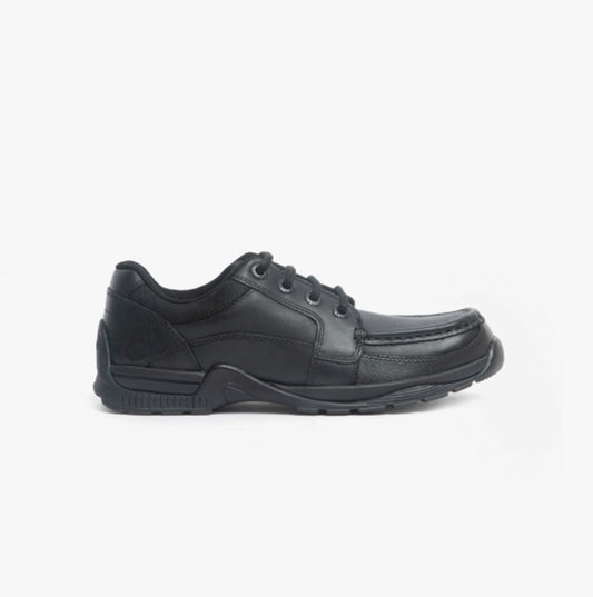 Start-Rite DYLAN Boys Leather Lace-Up School Shoes Black