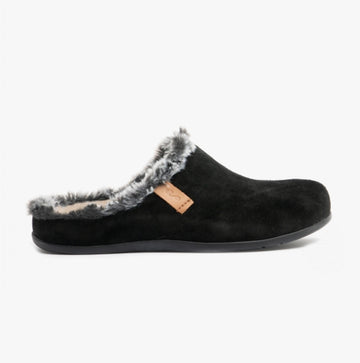 Strive LUXEMBOURG Mens Leather Mule Slippers Black