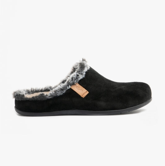 Strive LUXEMBOURG Mens Leather Mule Slippers Black