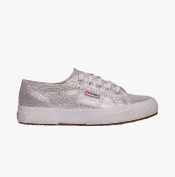 Superga 2750 LAMEW Womens Trainers Grey Silver