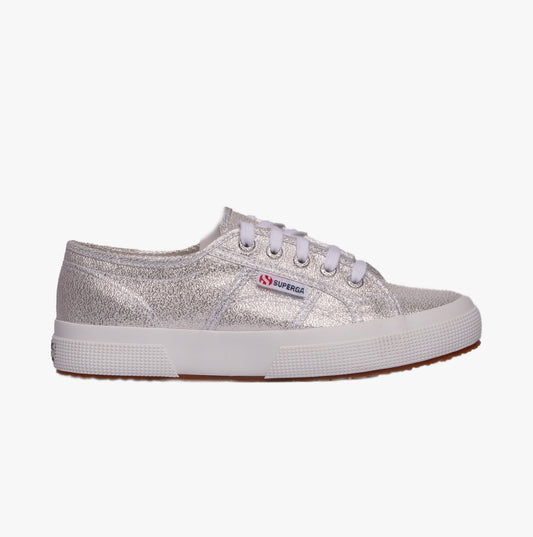 Superga 2750 LAMEW Womens Trainers Grey Silver