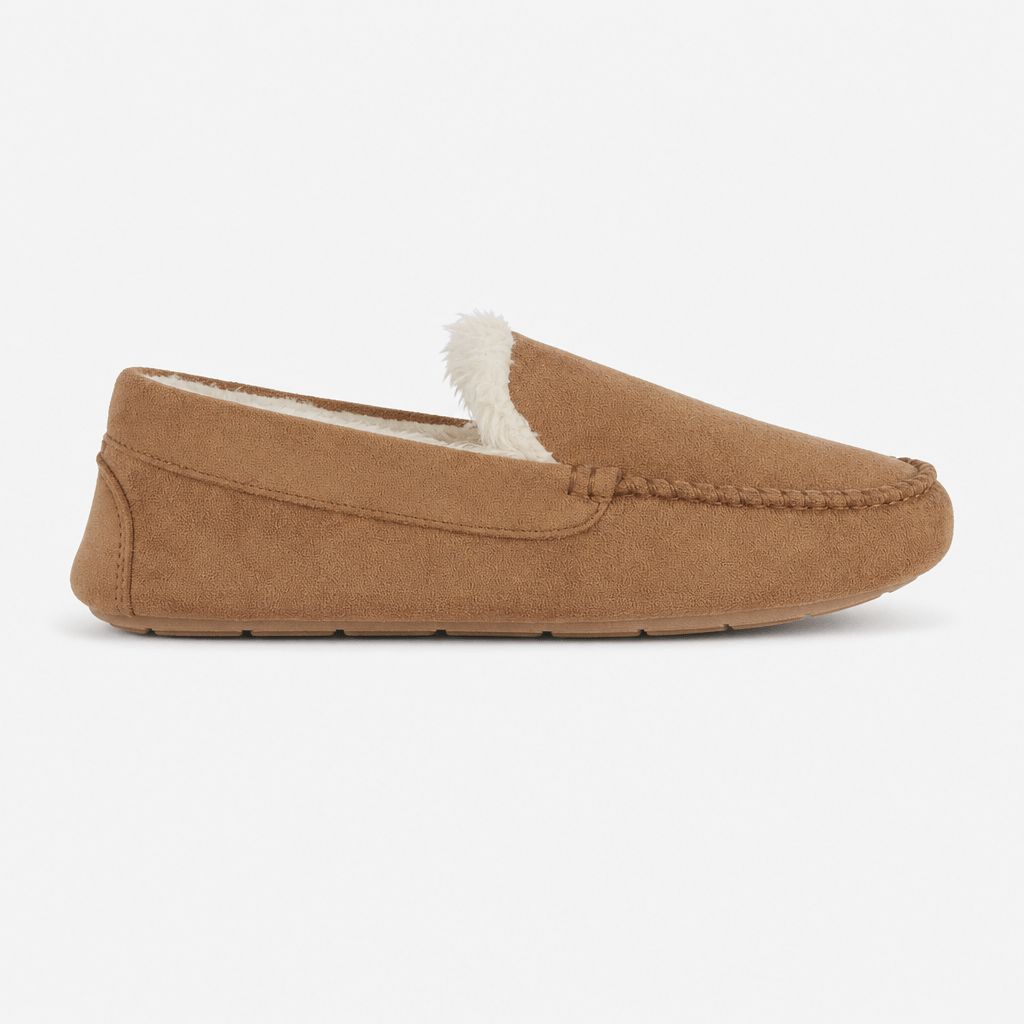Jo & Joe ALBIE Mens Moccasin Slippers Tan