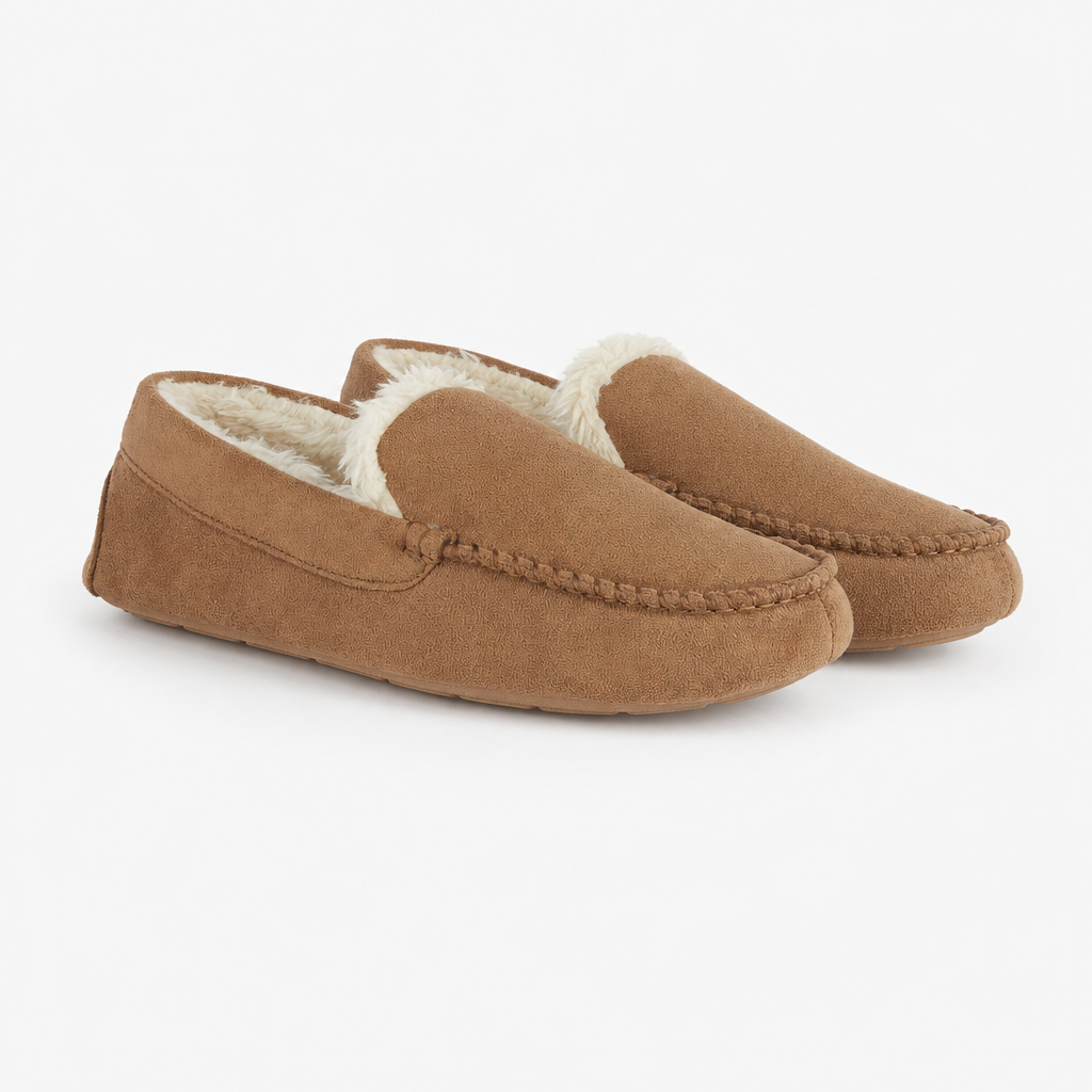 Jo & Joe ALBIE Mens Moccasin Slippers Tan