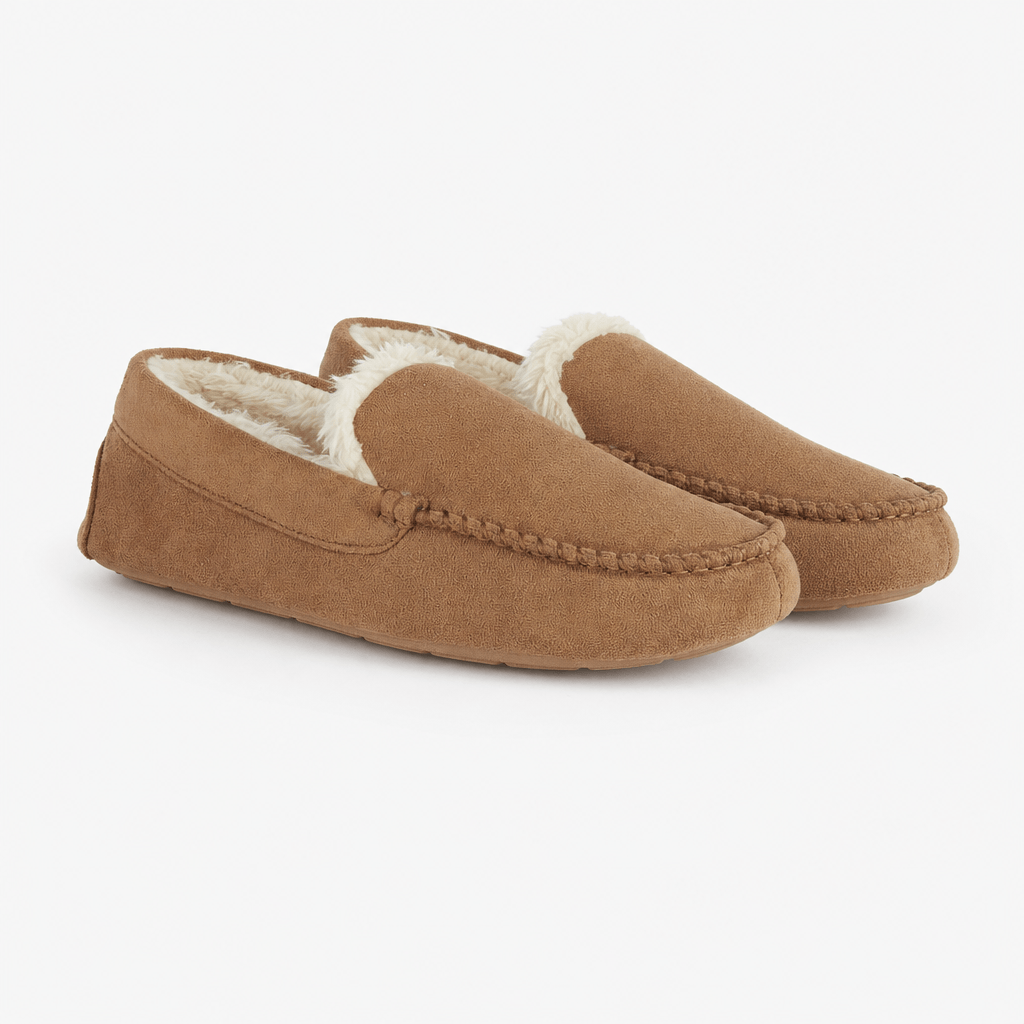 Jo & Joe ALBIE Mens Moccasin Slippers Tan