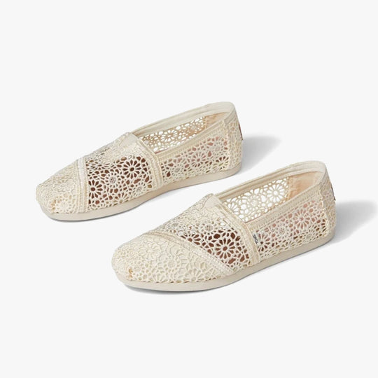 TOMS ALPARGATA Womens Crochet Espadrille Natural