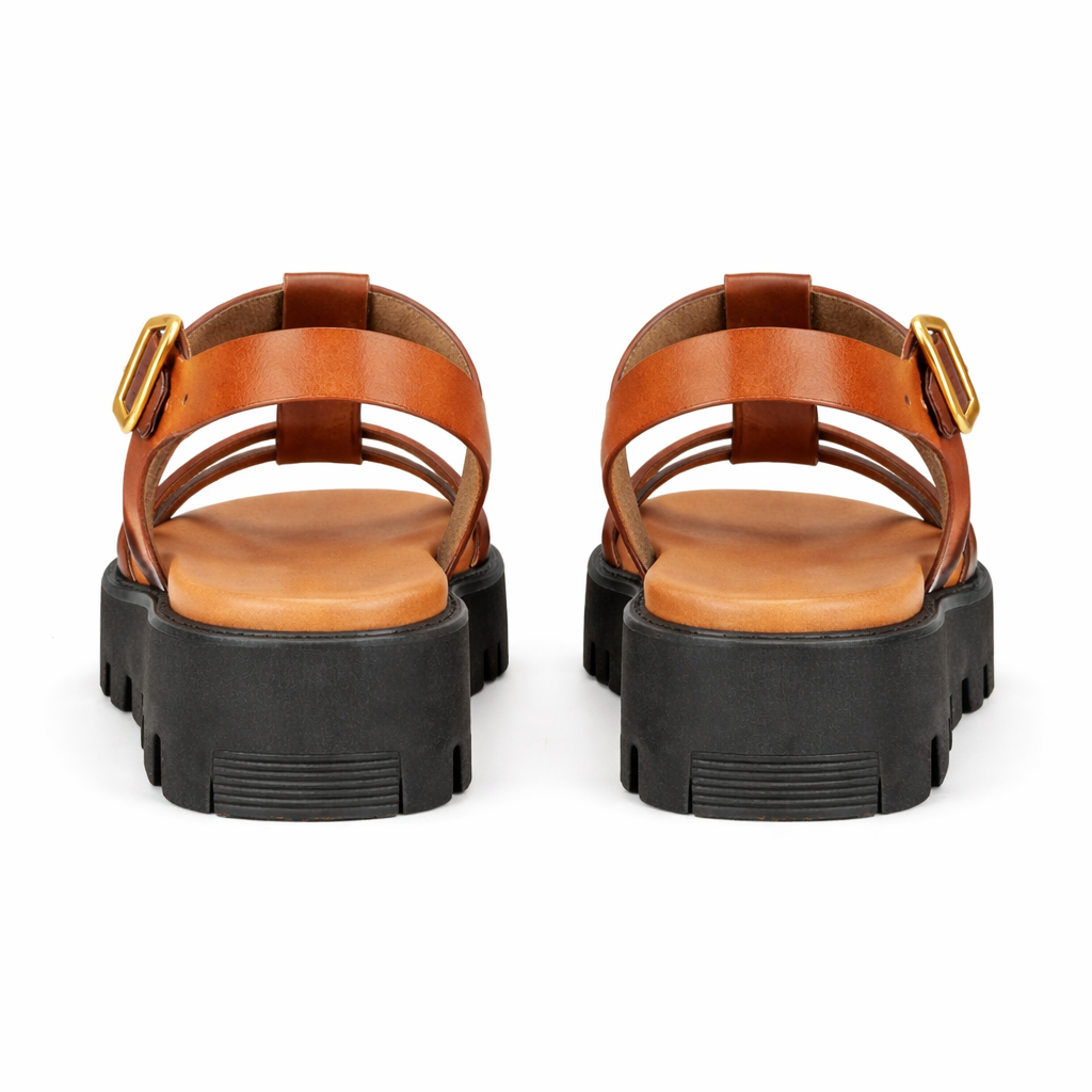 Cipriata AZIA Womens T-strap Sandals Tan