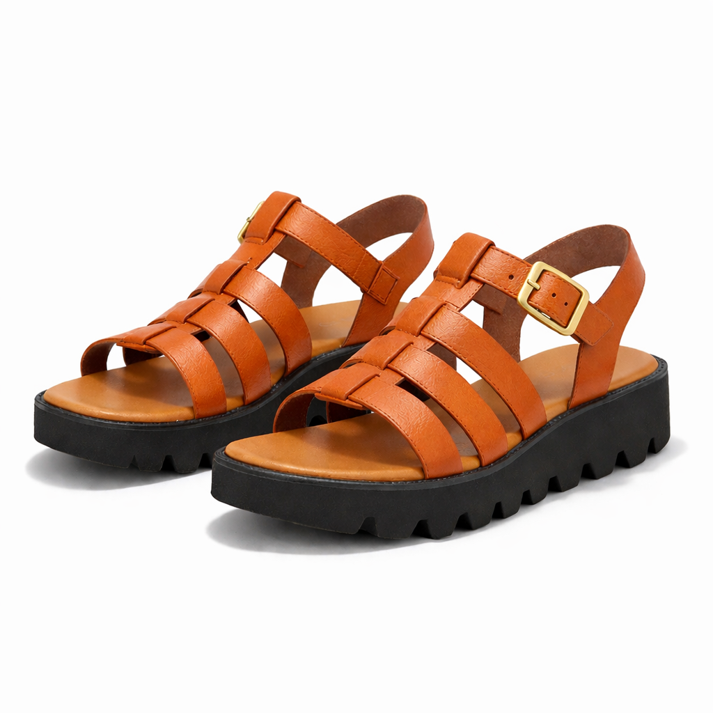 Cipriata AZIA Womens T-strap Sandals Tan