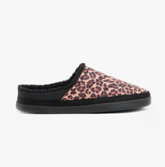 TOMS SAGE Womens Fabric Mule Slippers Tan/Leopard