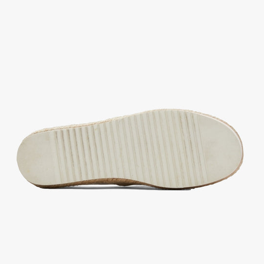 TOMS ALPARGATA PLATFORM ROPE Womens Slip-On Canvas Espadrilles Natural