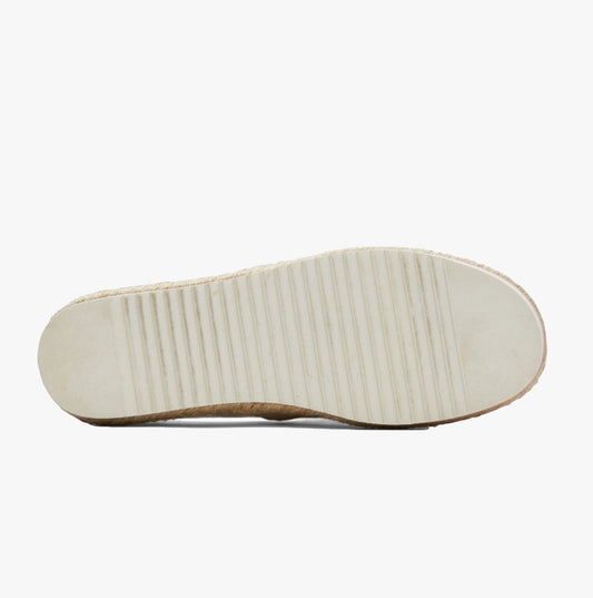 TOMS ALPARGATA PLATFORM ROPE Womens Slip-On Canvas Espadrilles Natural