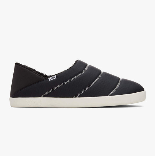 TOMS EZRA QUILTED RIPSTOP Mens Slippers Black