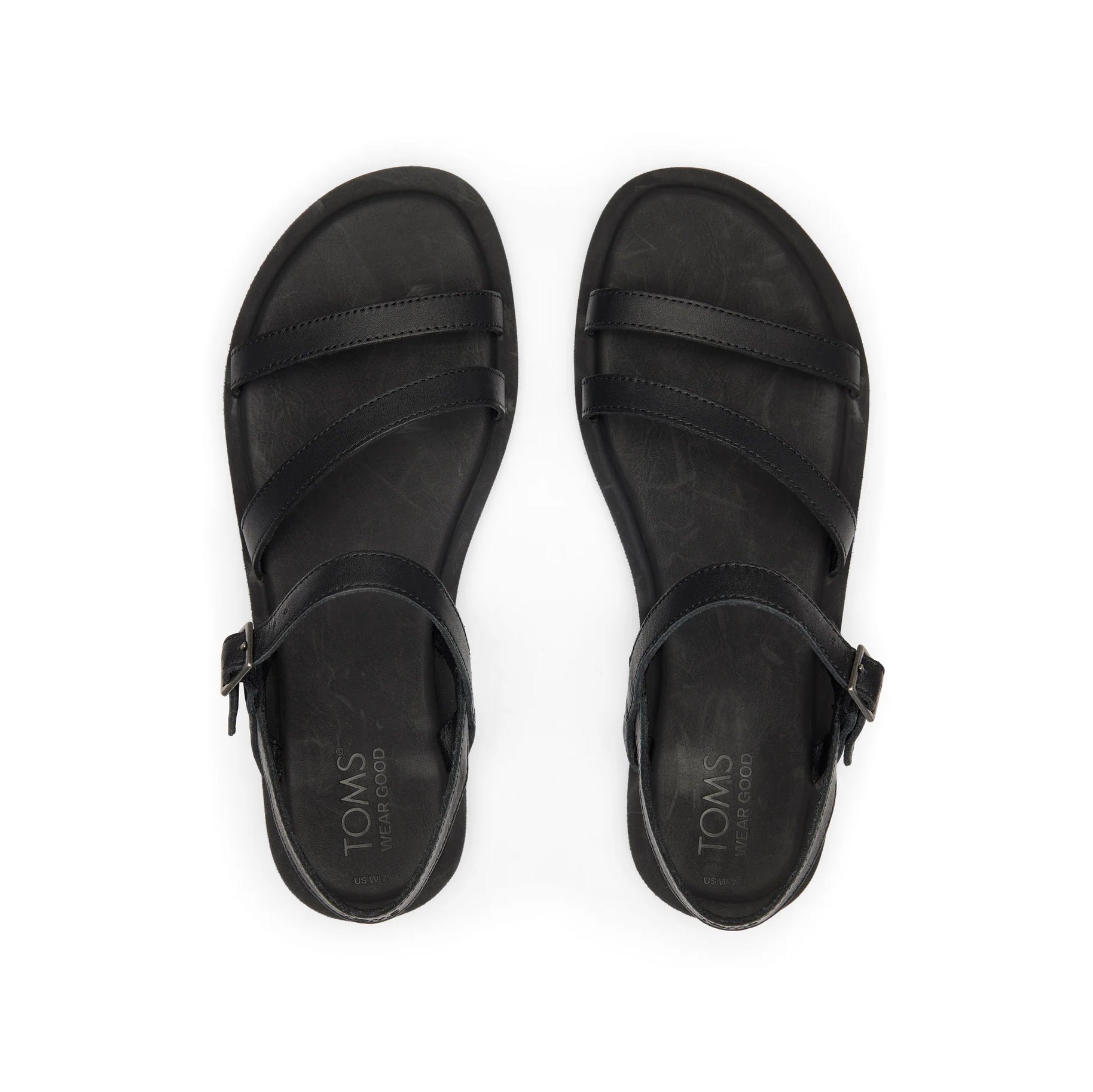 TOMS KIRA Womens Ankle Strap Sandals Black