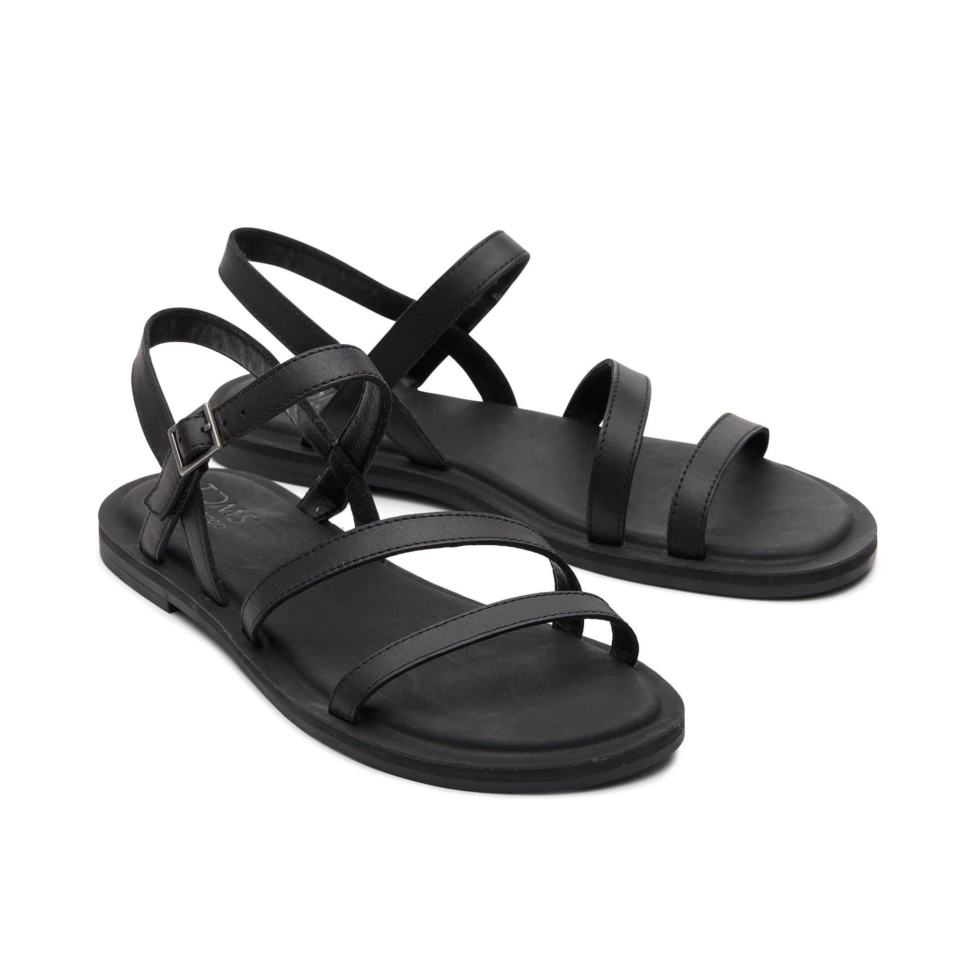 TOMS KIRA Womens Ankle Strap Sandals Black