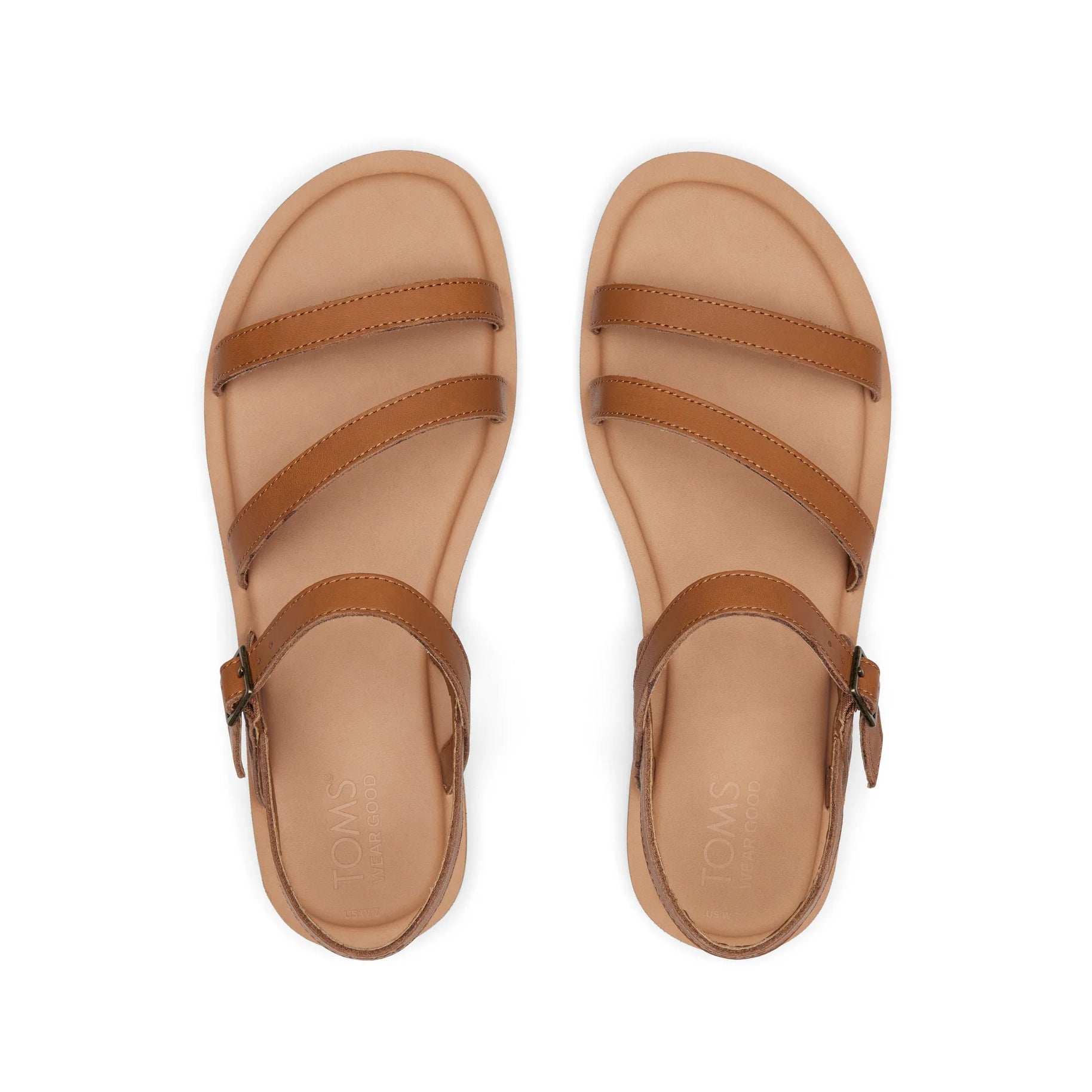 TOMS KIRA Womens Ankle Strap Sandals Tan