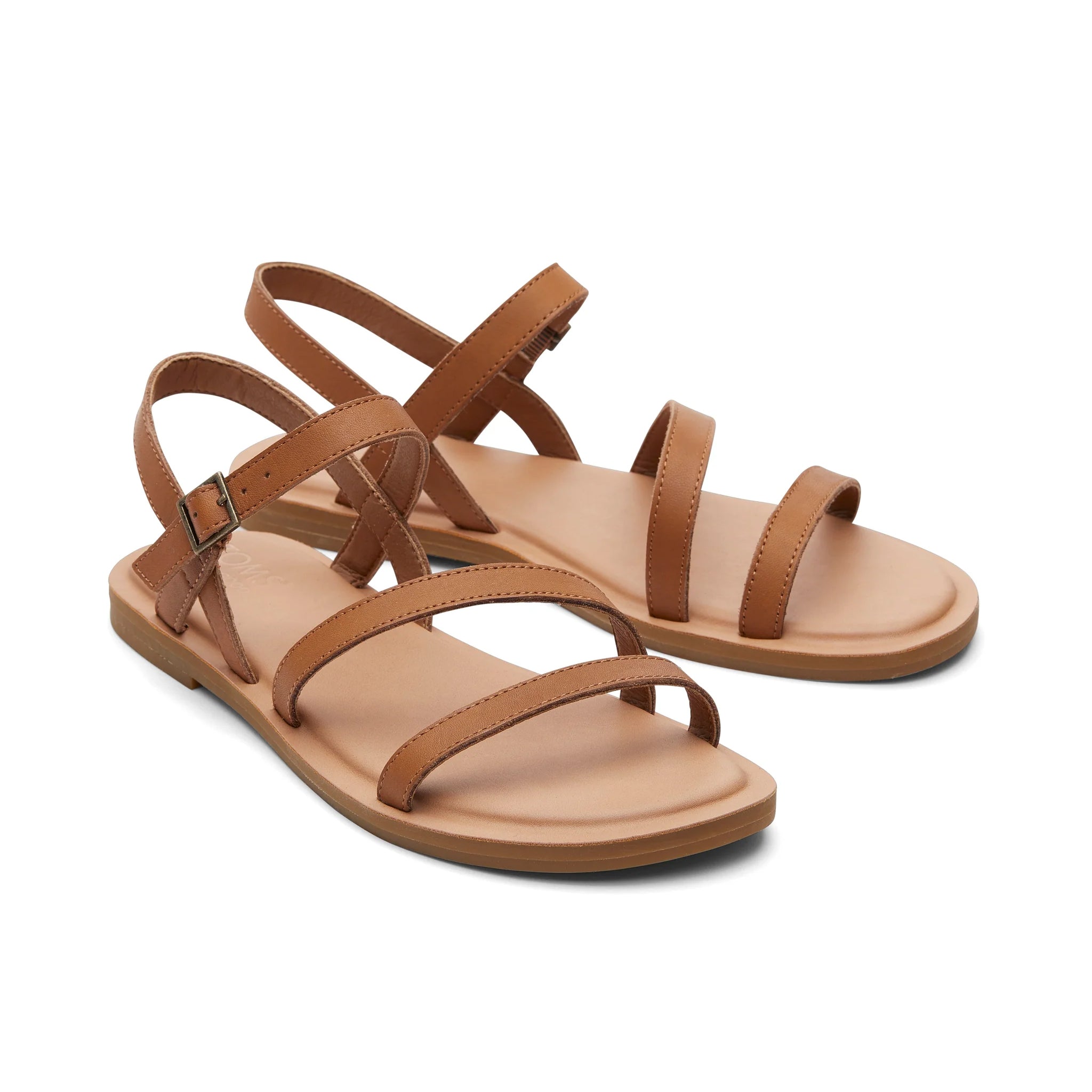 TOMS KIRA Womens Ankle Strap Sandals Tan