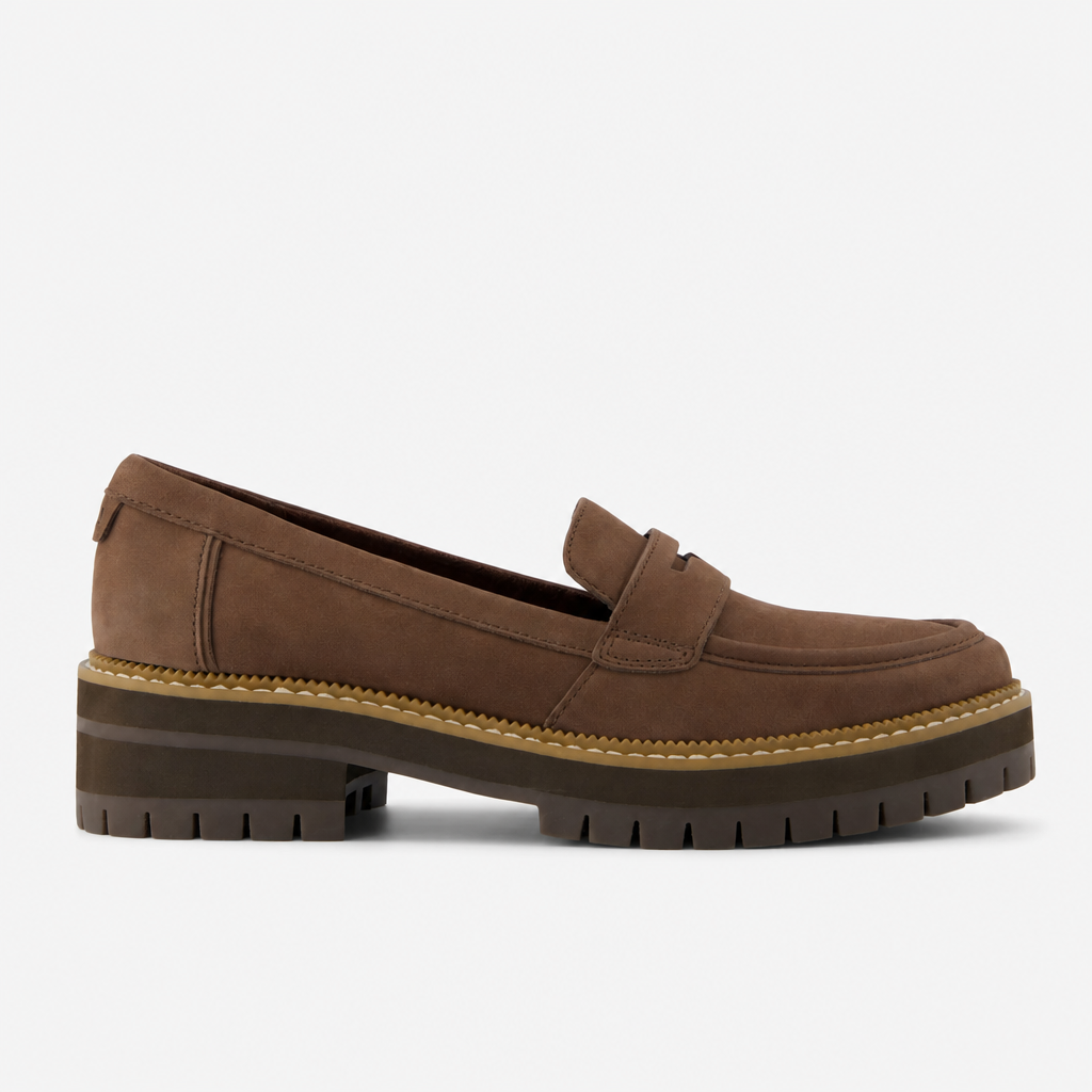 TOMS CARA Womens Loafer Shoes Dark Brown