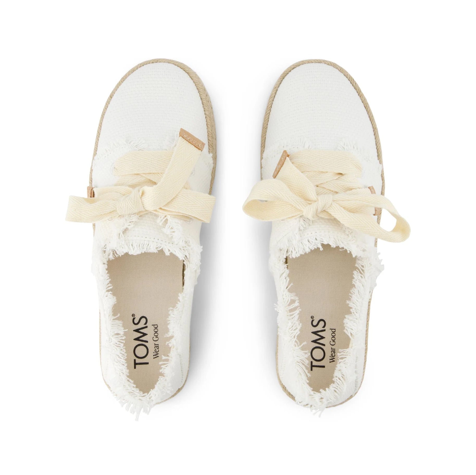 TOMS CAROLINA LACE UP Womens Espadrille Shoes White