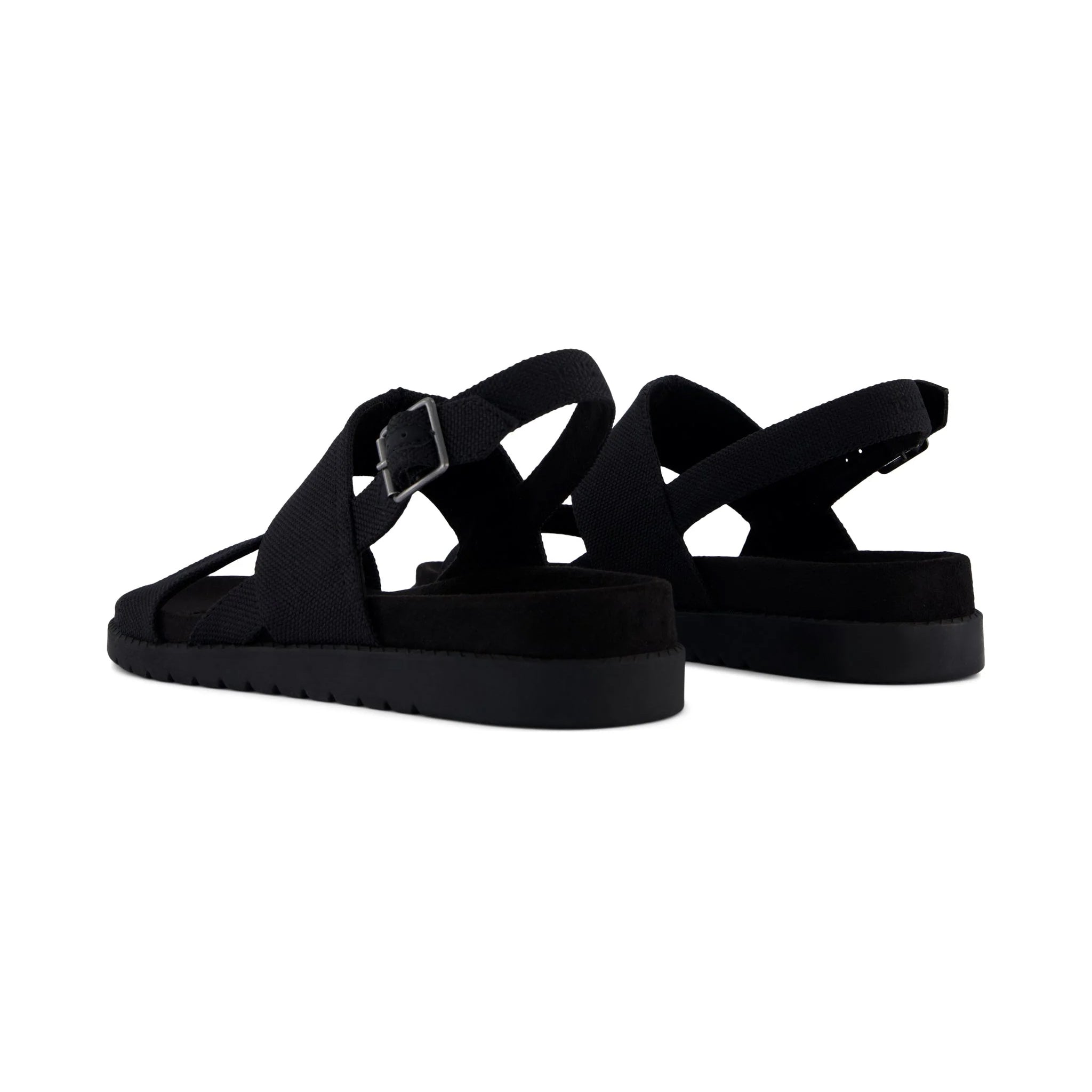 TOMS MARIN Womens Cross Strap Sandals Black