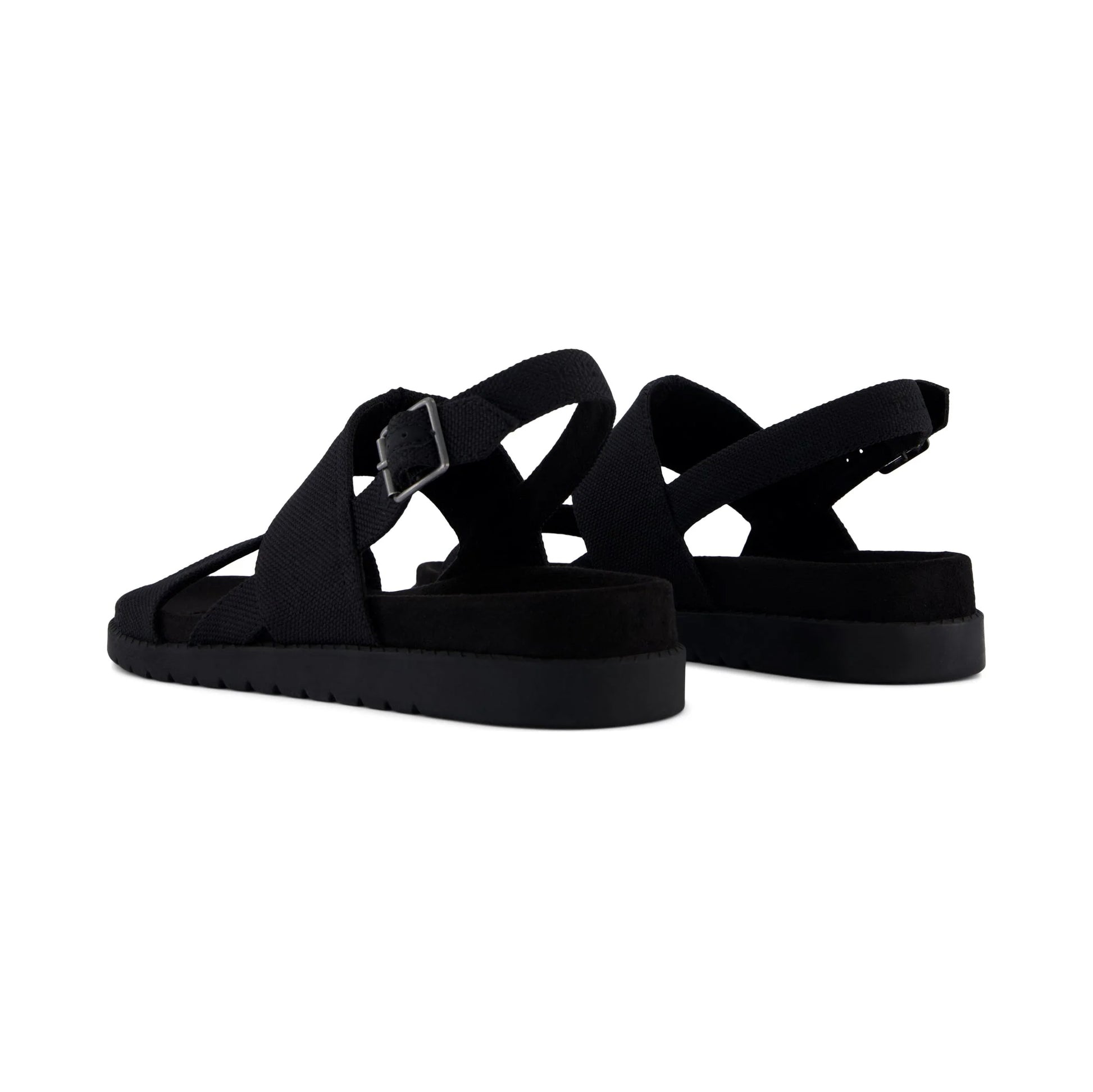 TOMS MARIN Womens Cross Strap Sandals Black