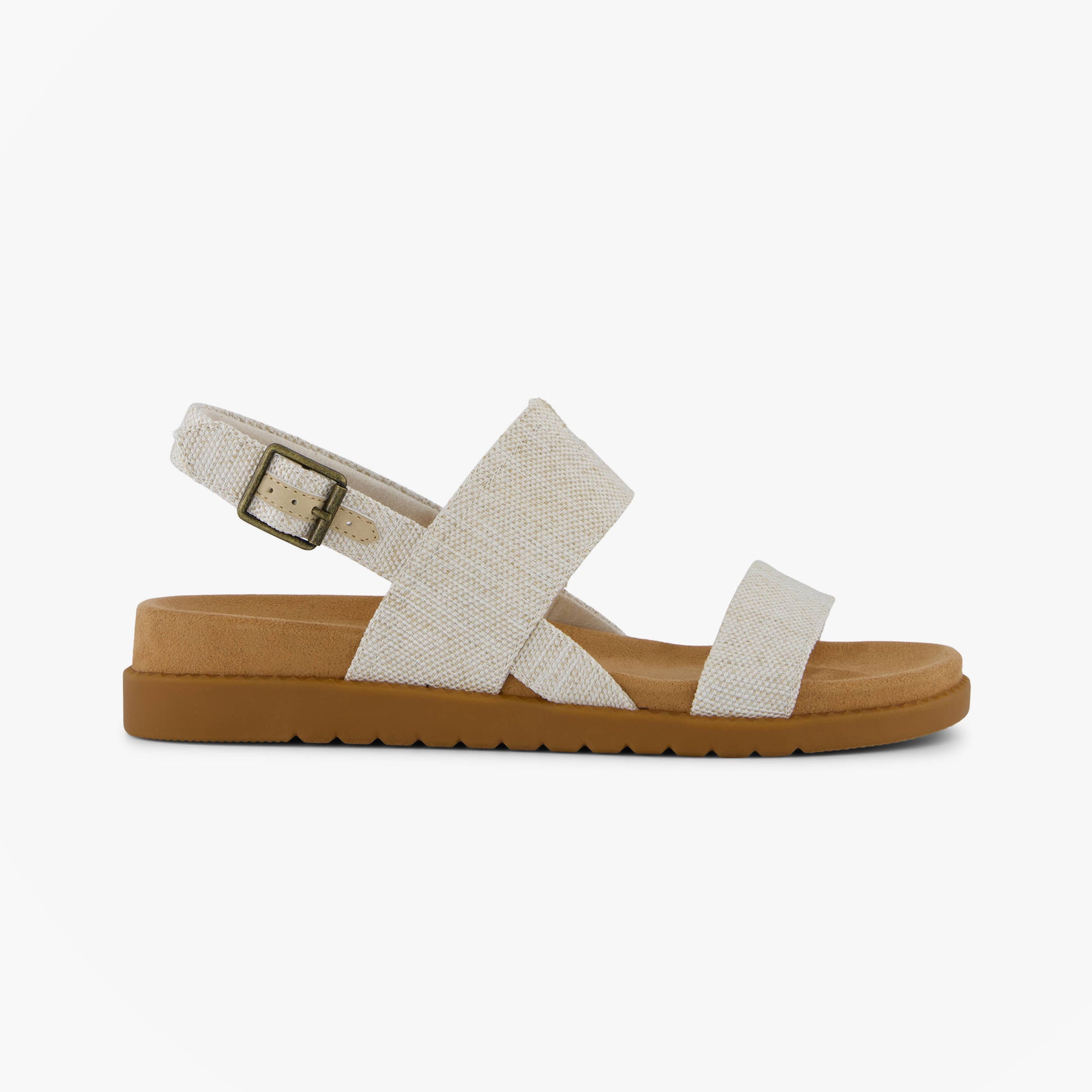 TOMS MARIN Womens Cross Strap Sandals Natural