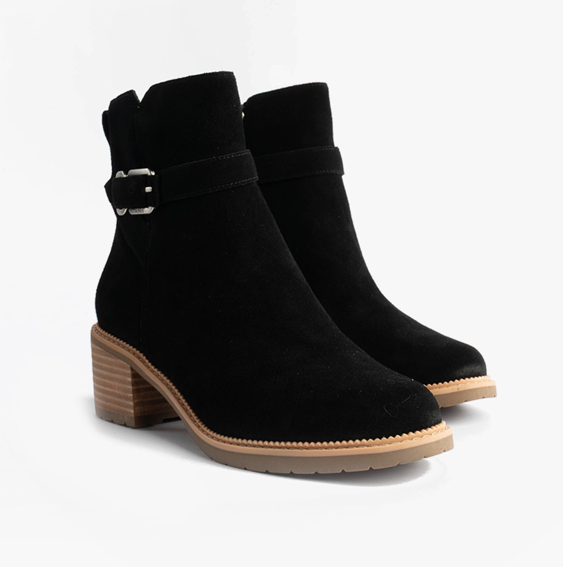 TOMS HAILEY BUCKLE Womens Ankle Boots Black