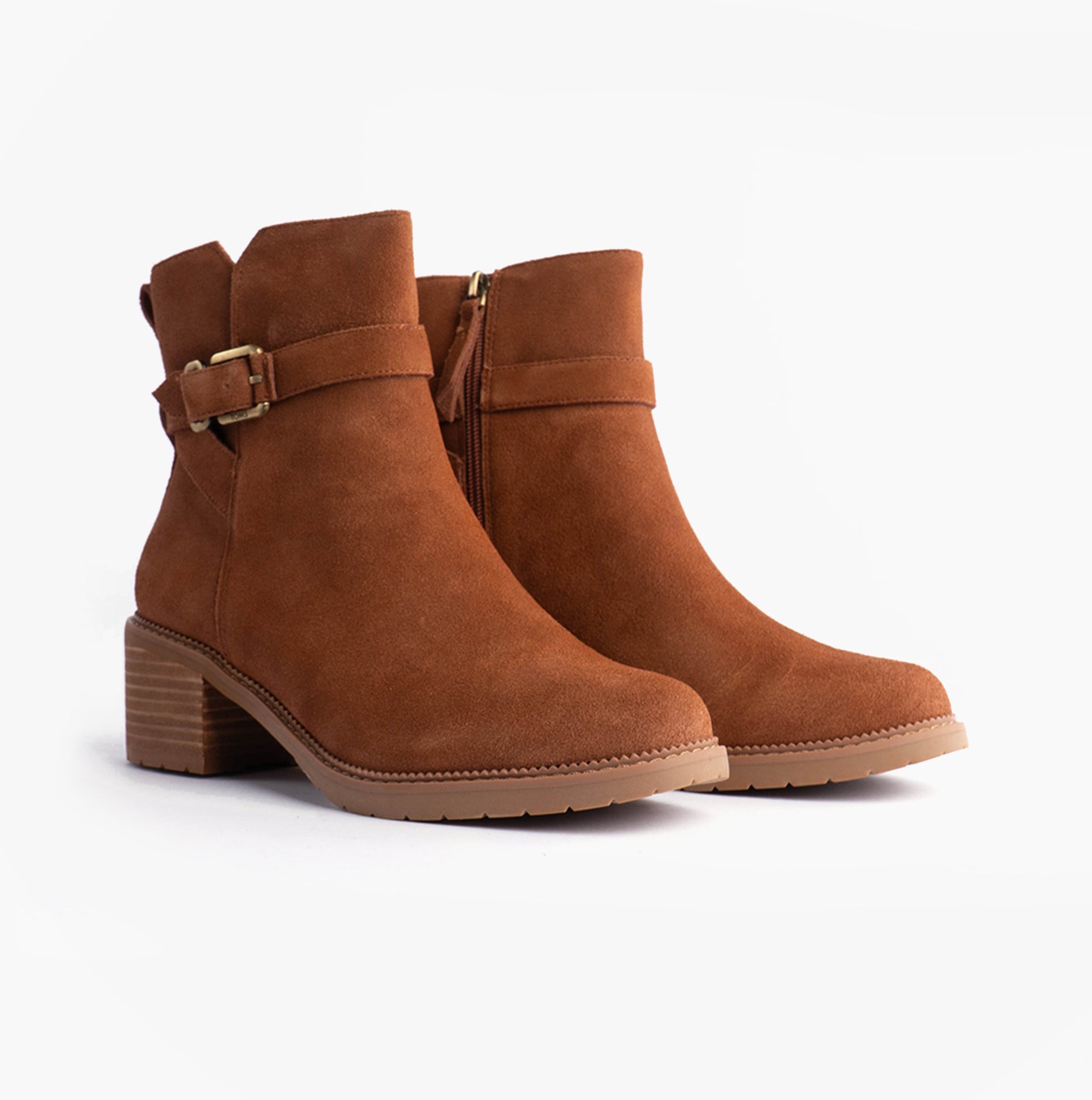 TOMS HAILEY BUCKLE Womens Ankle Boots Brown