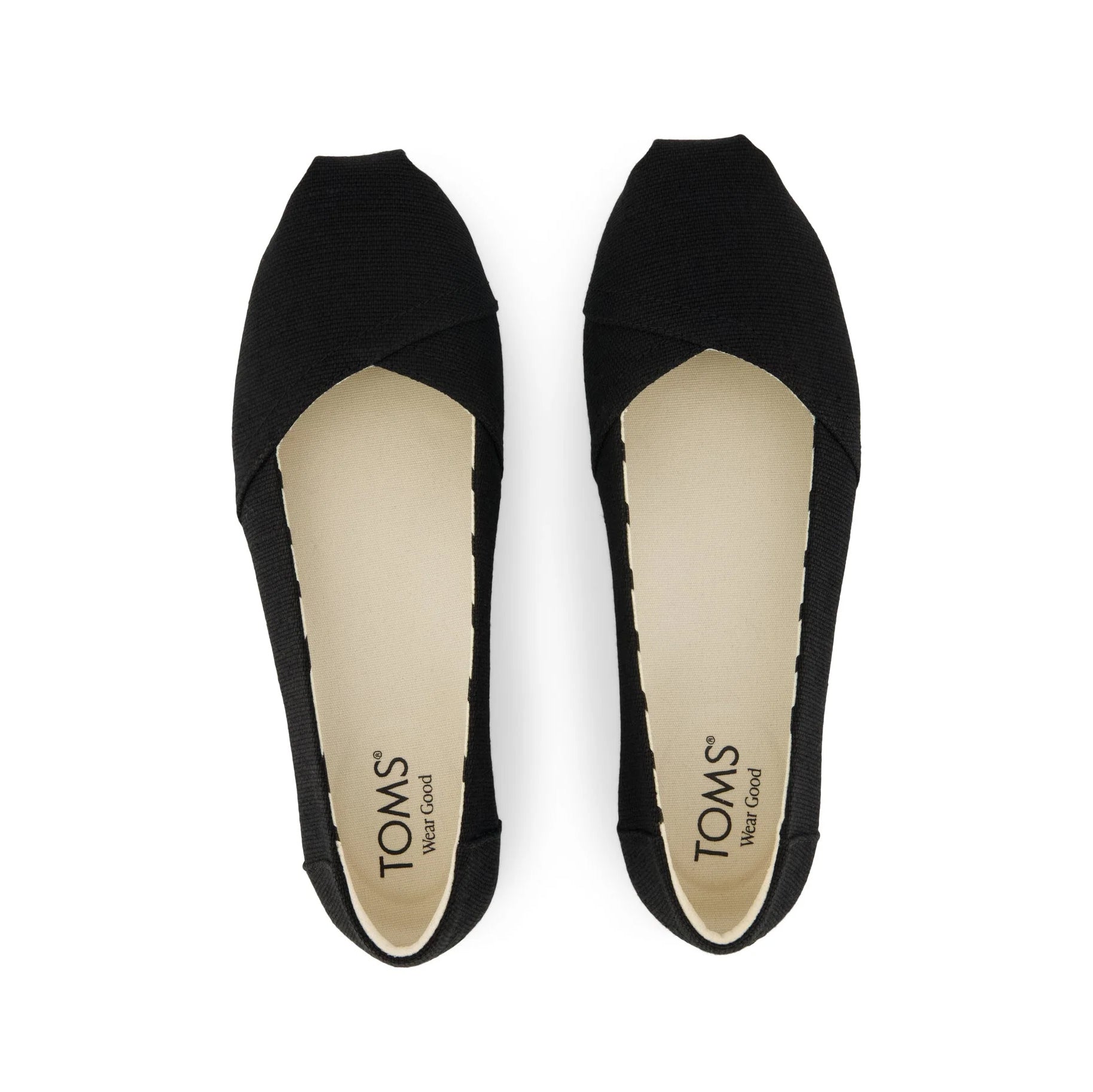TOMS ALPARGATA BALLET Womens Ballerina Shoes Black
