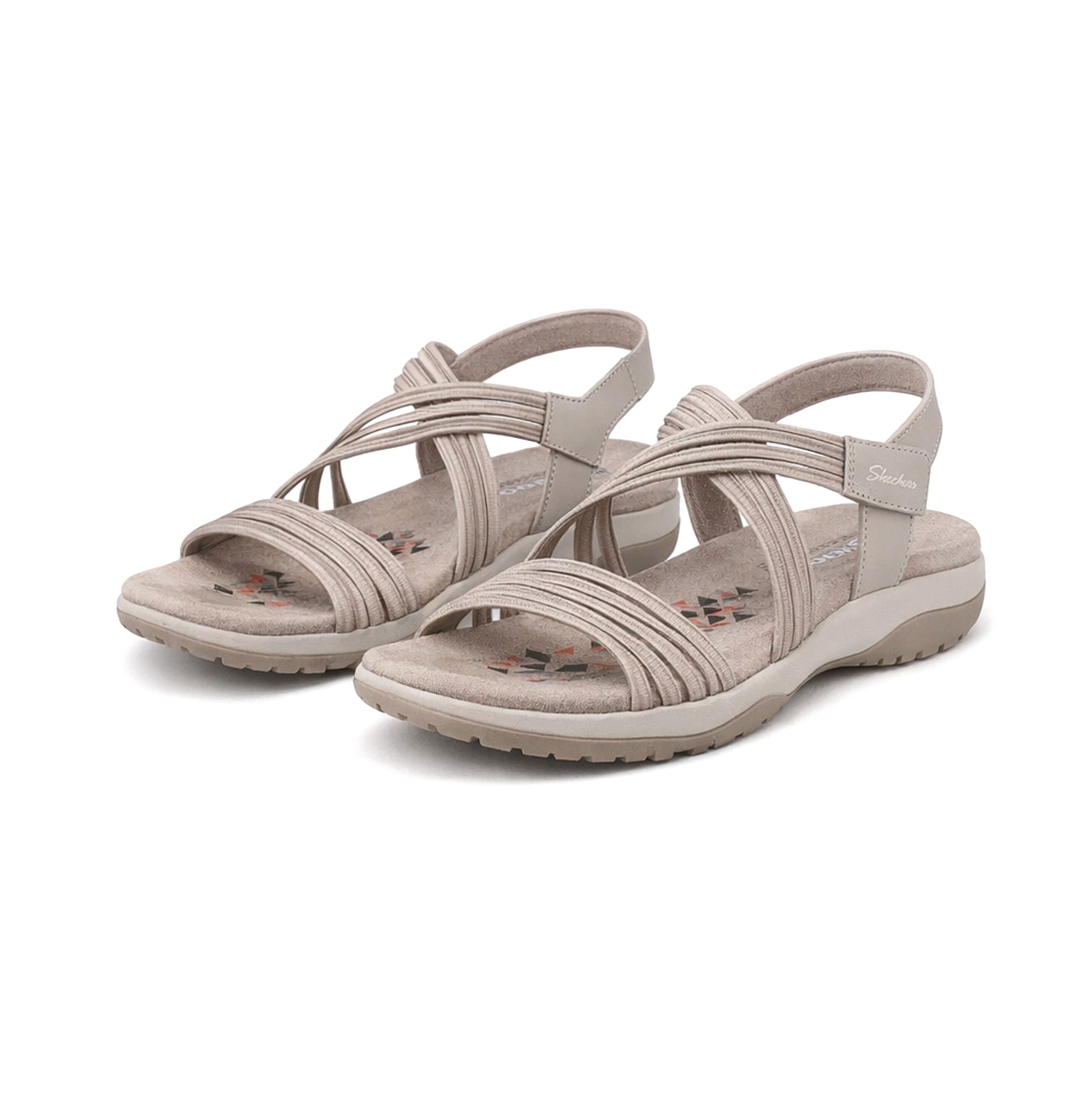 Skechers REGGAE SLIM - SUNNYSIDE 2.0 Womens Cross Strap Sandals Taupe
