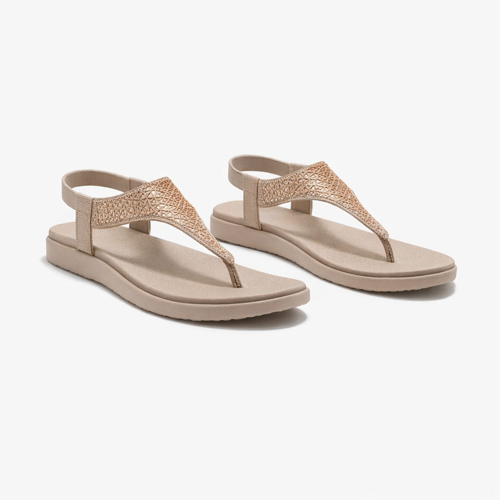 Skechers MEDITATION LUXE-MODERN EVENT Womens Slingback Sandals Taupe