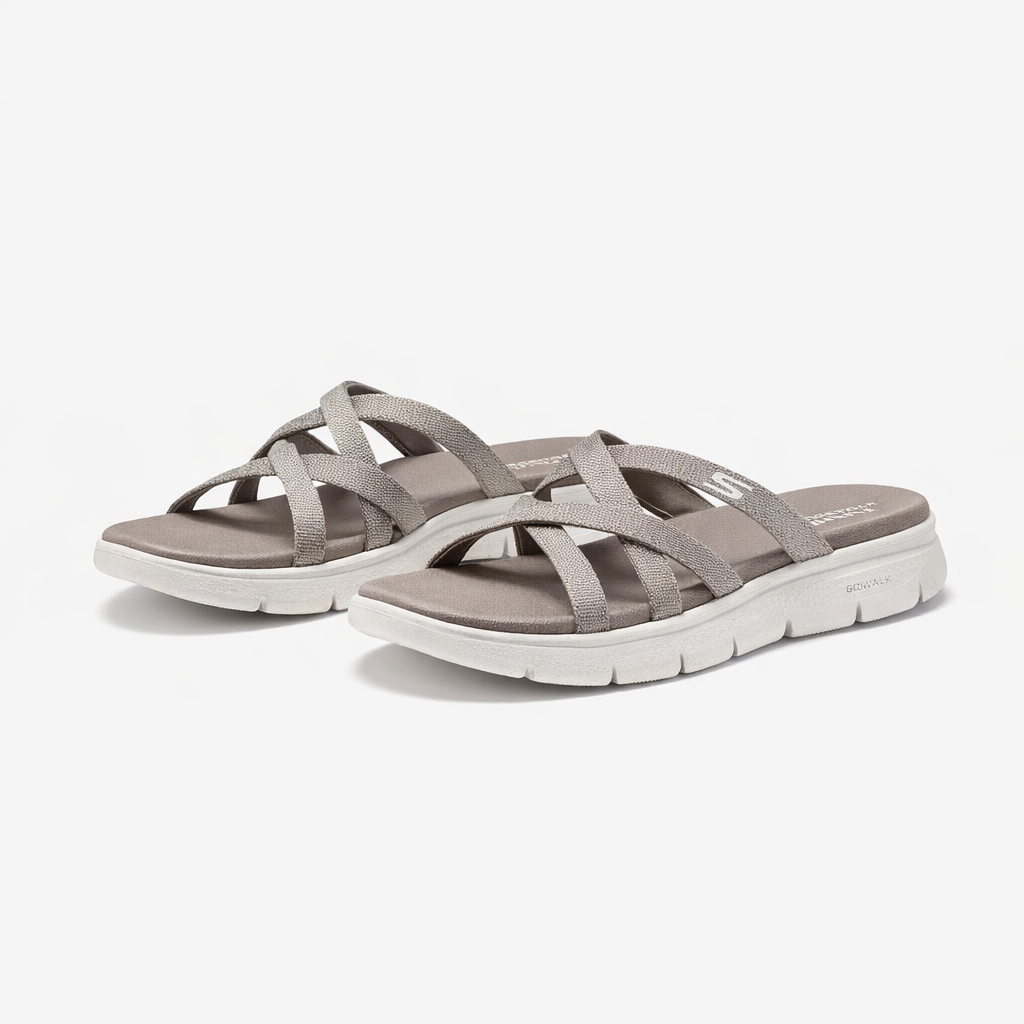 Skechers GO WALK FLEX SANDAL-SSSELENA Womens Mules Sandals Taupe