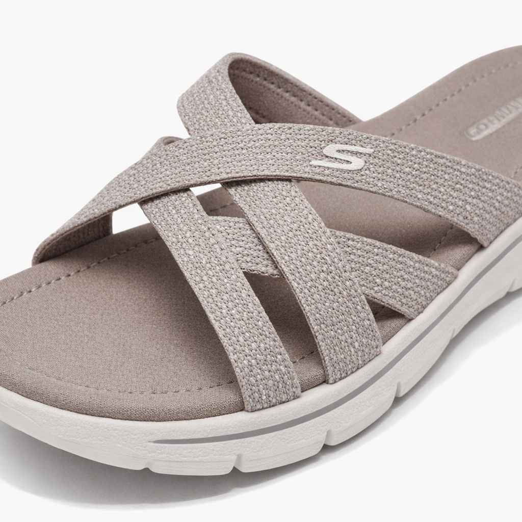 Skechers GO WALK FLEX SANDAL-SSSELENA Womens Mules Sandals Taupe