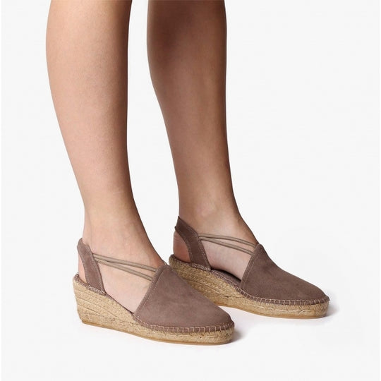 Toni Pons TREMP Womens Wedge Sandals Taupe