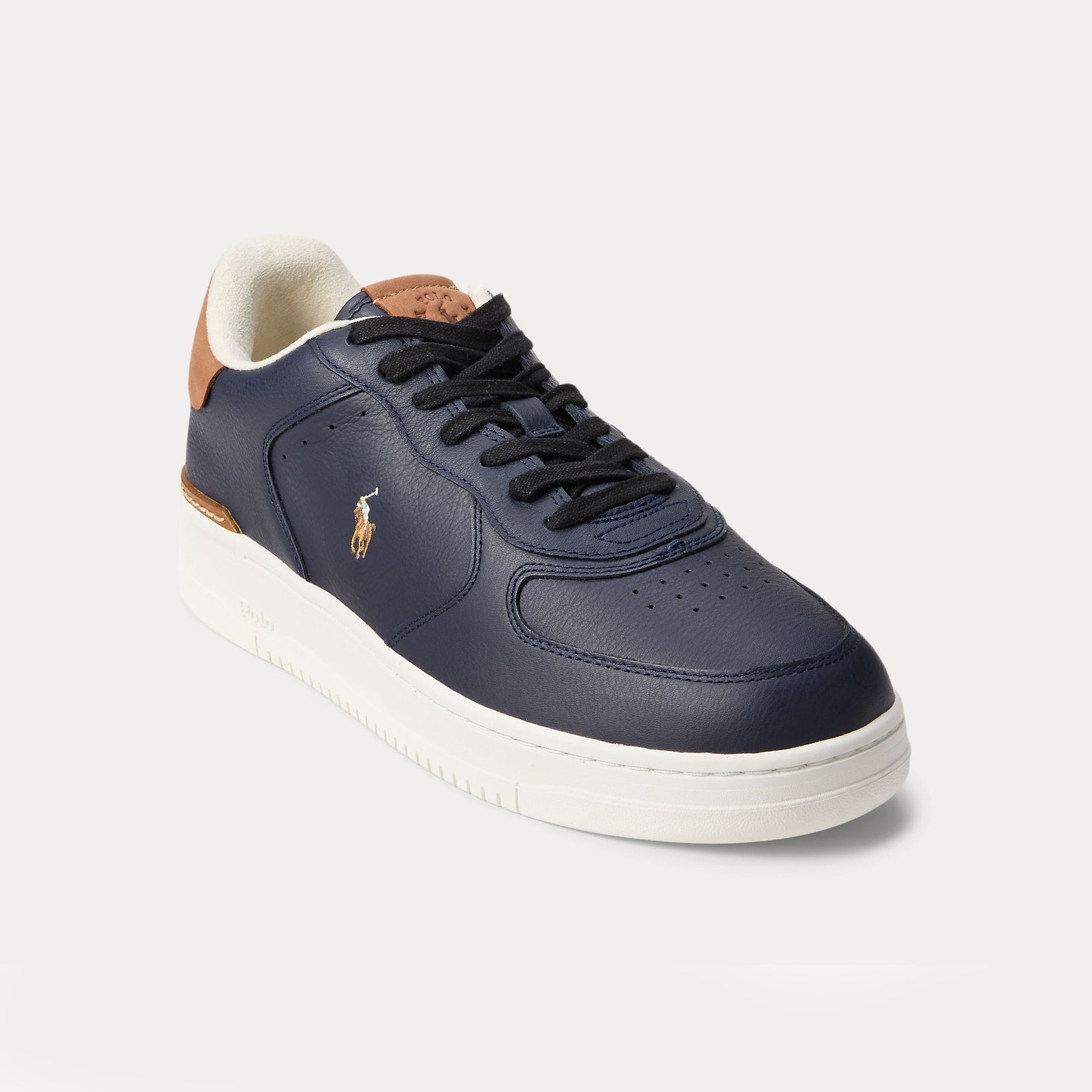 Polo Ralph Lauren MASTERS CRT Mens Court Trainers Navy/Tan