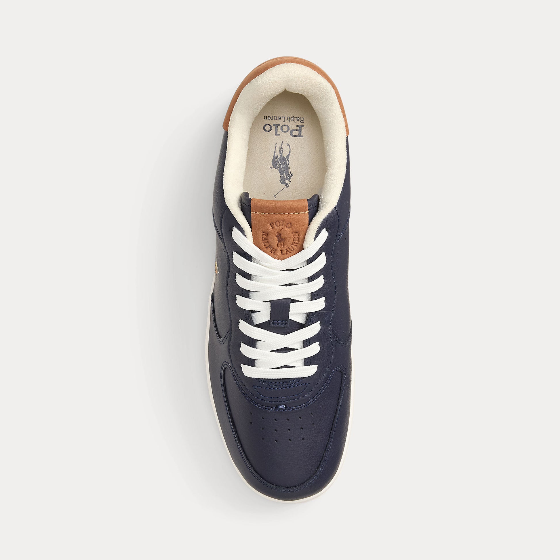 Polo Ralph Lauren MASTERS CRT Mens Court Trainers Navy/Tan