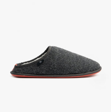 Ted Baker SIMONN Mens Felt Mule Slippers Dark Grey