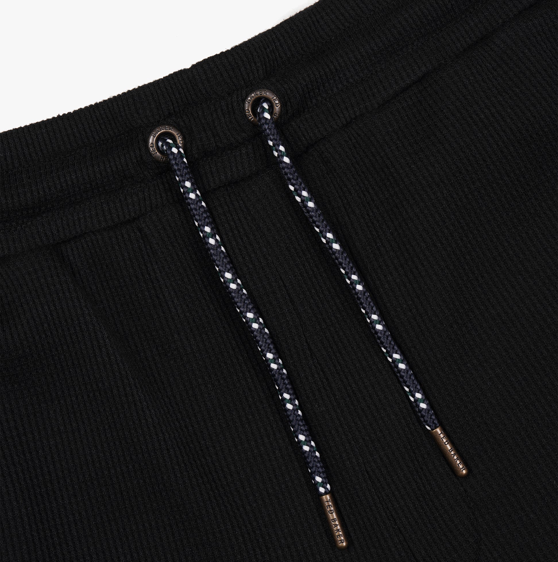 Ted Baker Ted Baker WAFFLE LONG SLEEVE SHIRT & JOGGER SET Mens Loungewear Black