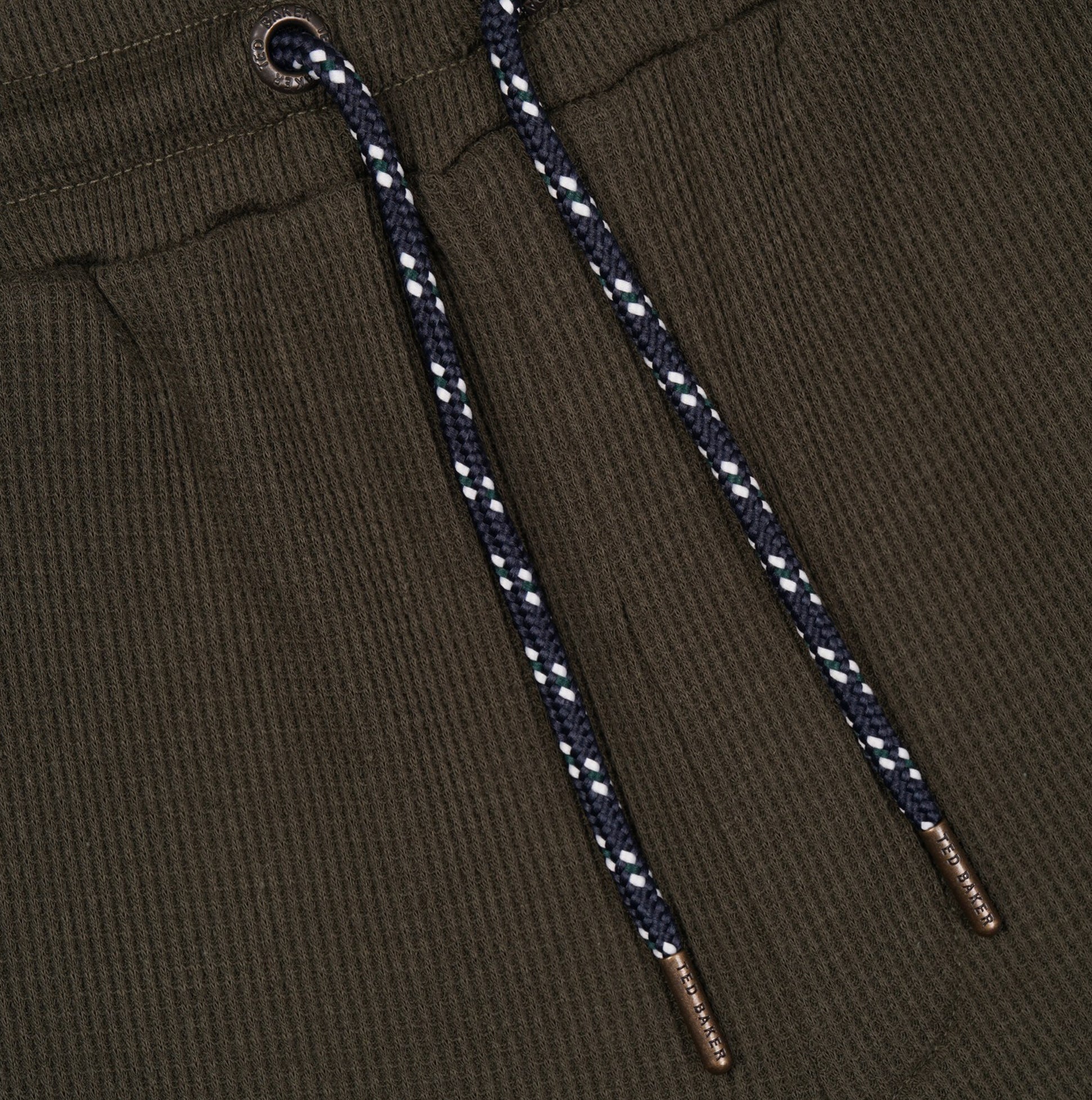 Ted Baker Ted Baker WAFFLE LONG SLEEVE SHIRT & JOGGER SET Mens Loungewear Khaki