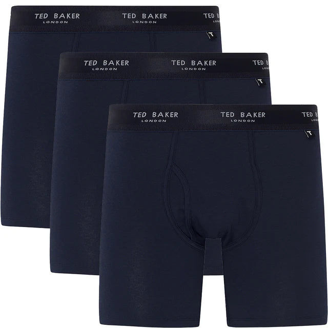 Ted Baker 3-Pack Cotton Boxer Briefs Mens Navy