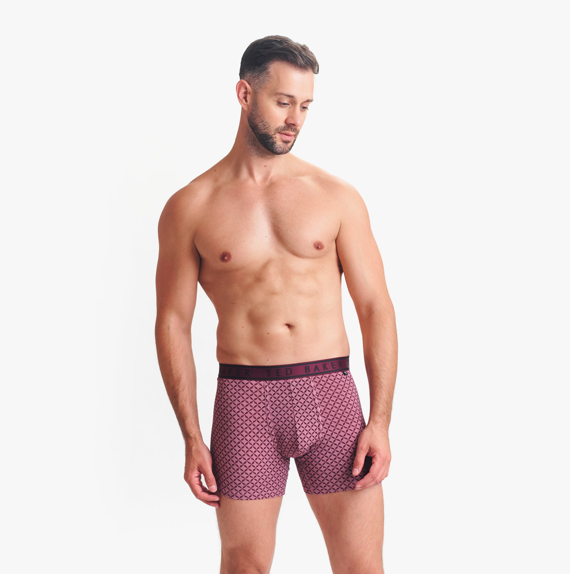 Ted Baker Ted Baker 3-Pack Cotton Boxer Briefs Mens Boxer Briefs Black/Charix/Fig