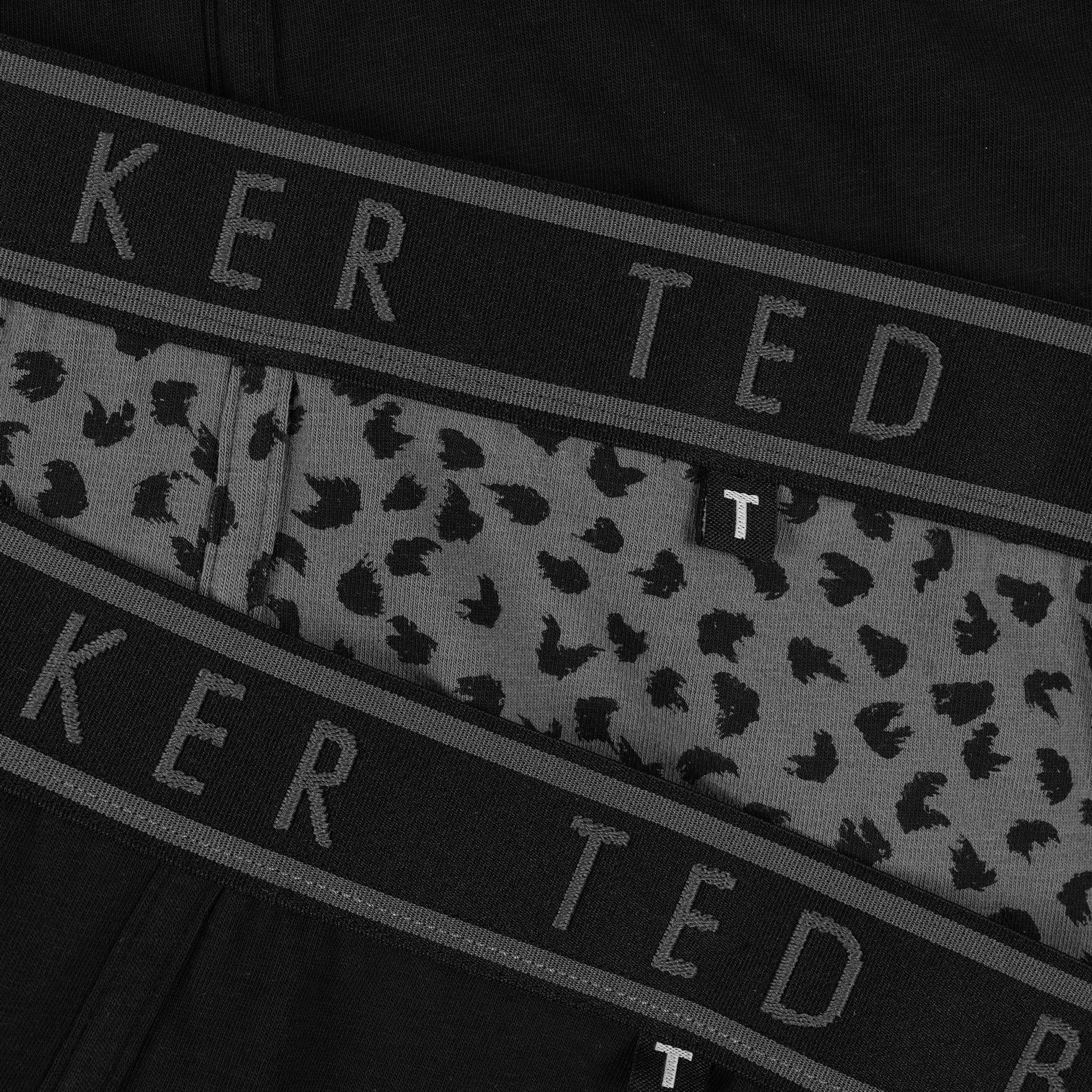 Ted Baker Ted Baker 3-Pack Cotton Boxer Briefs Mens Boxer Briefs Black Bolt On/Brush Strokes/Black