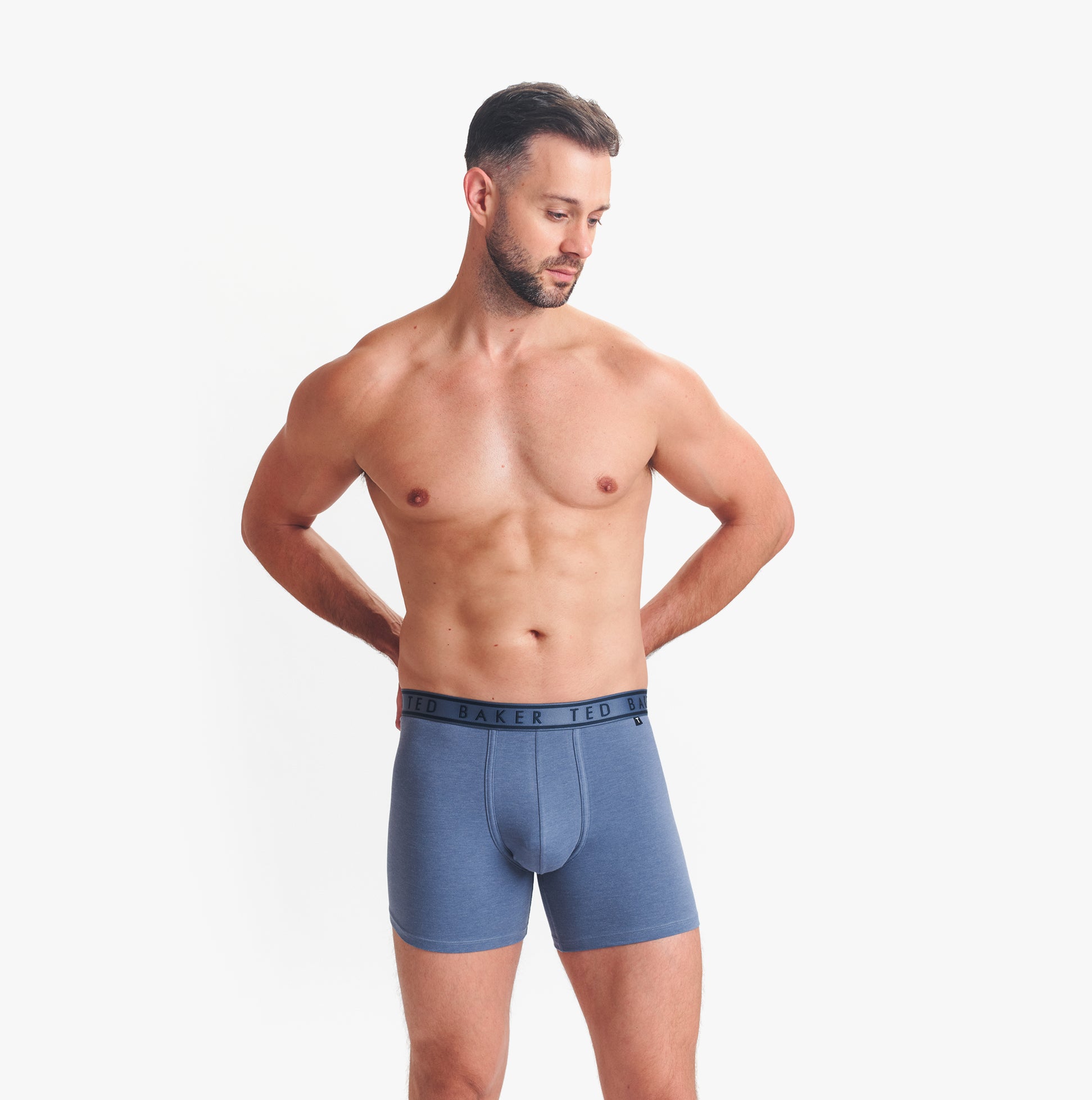 Ted Baker Ted Baker 3-Pack Cotton Boxer Briefs Mens Boxer Briefs Navy/Amythys/Folkstone Grey
