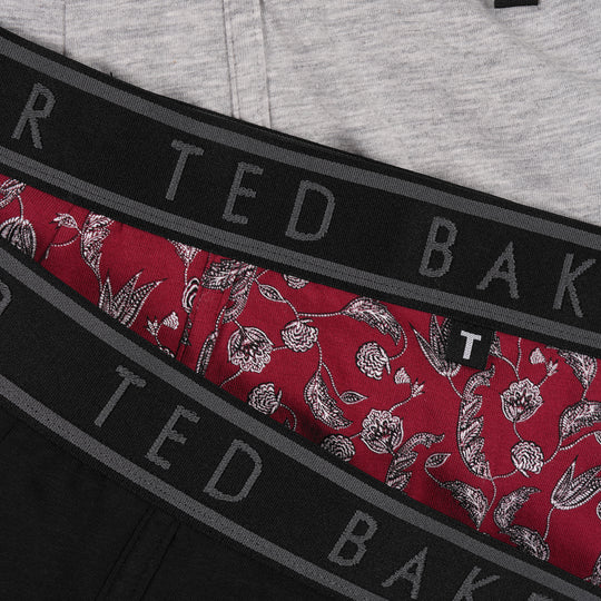 Ted Baker 3-Pack Cotton Boxer Briefs Mens Boxer Briefs Multi