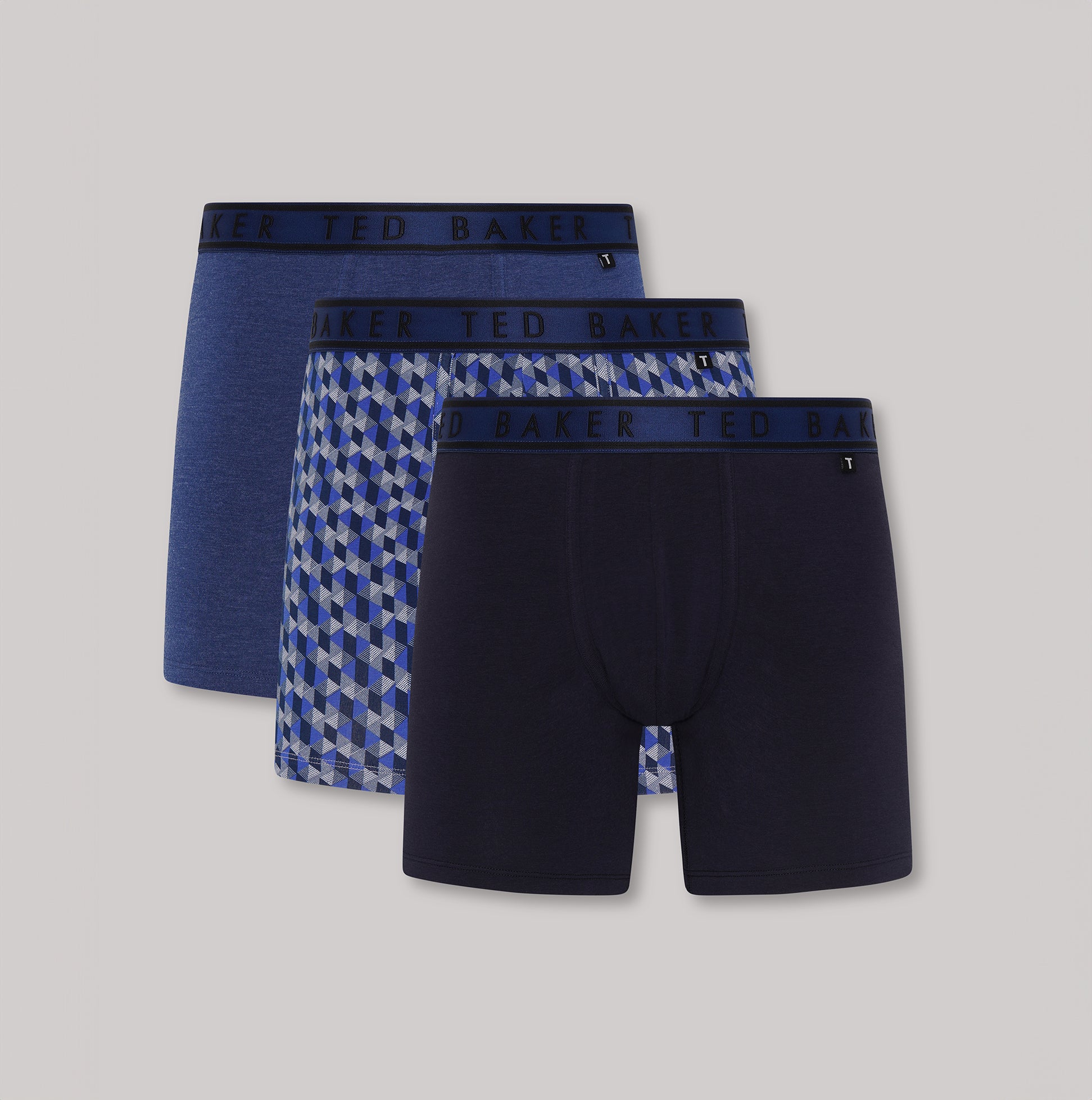 Ted Baker Ted Baker 3-Pack Cotton Boxer Briefs Mens Boxer Briefs Estate Blue/Statesman/Navy