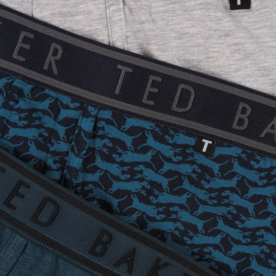 Ted Baker 3-Pack Cotton Boxer Briefs Mens Boxer Briefs Multi