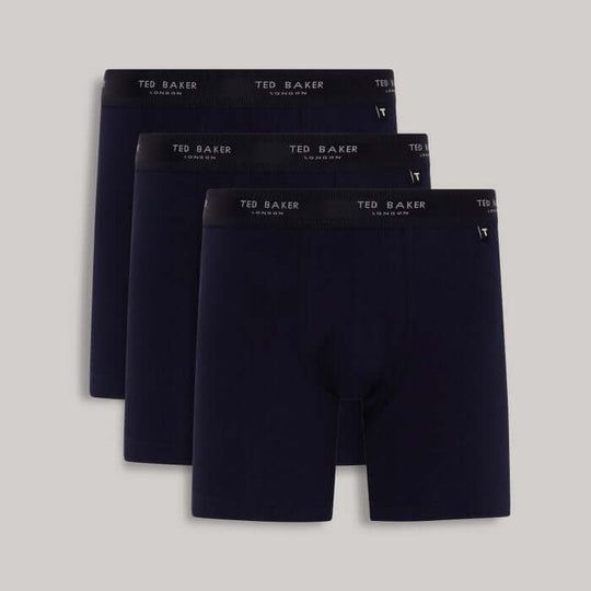 Ted Baker 3-Pack Cotton Boxer Brief Mens Boxer Briefs Navy