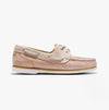 Timberland Classic Boat 2-Eye Womens Wide Nubuck Boat Shoes Light Beige