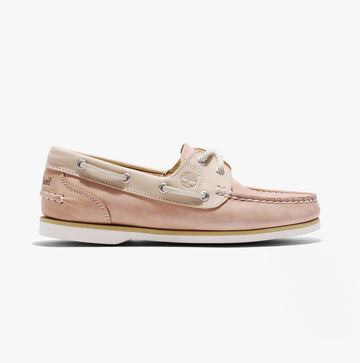 Timberland Classic Boat 2-Eye Womens Wide Nubuck Boat Shoes Light Beige