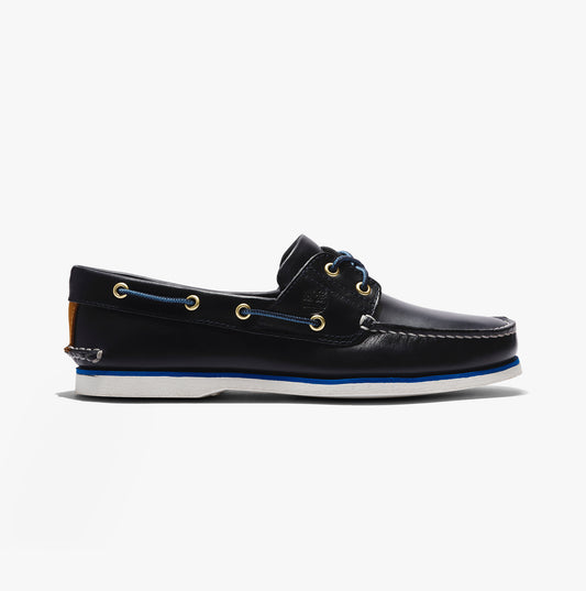 Timberland Classic Boat 2-Eye Mens Wide Full Grain Boat Shoes Navy