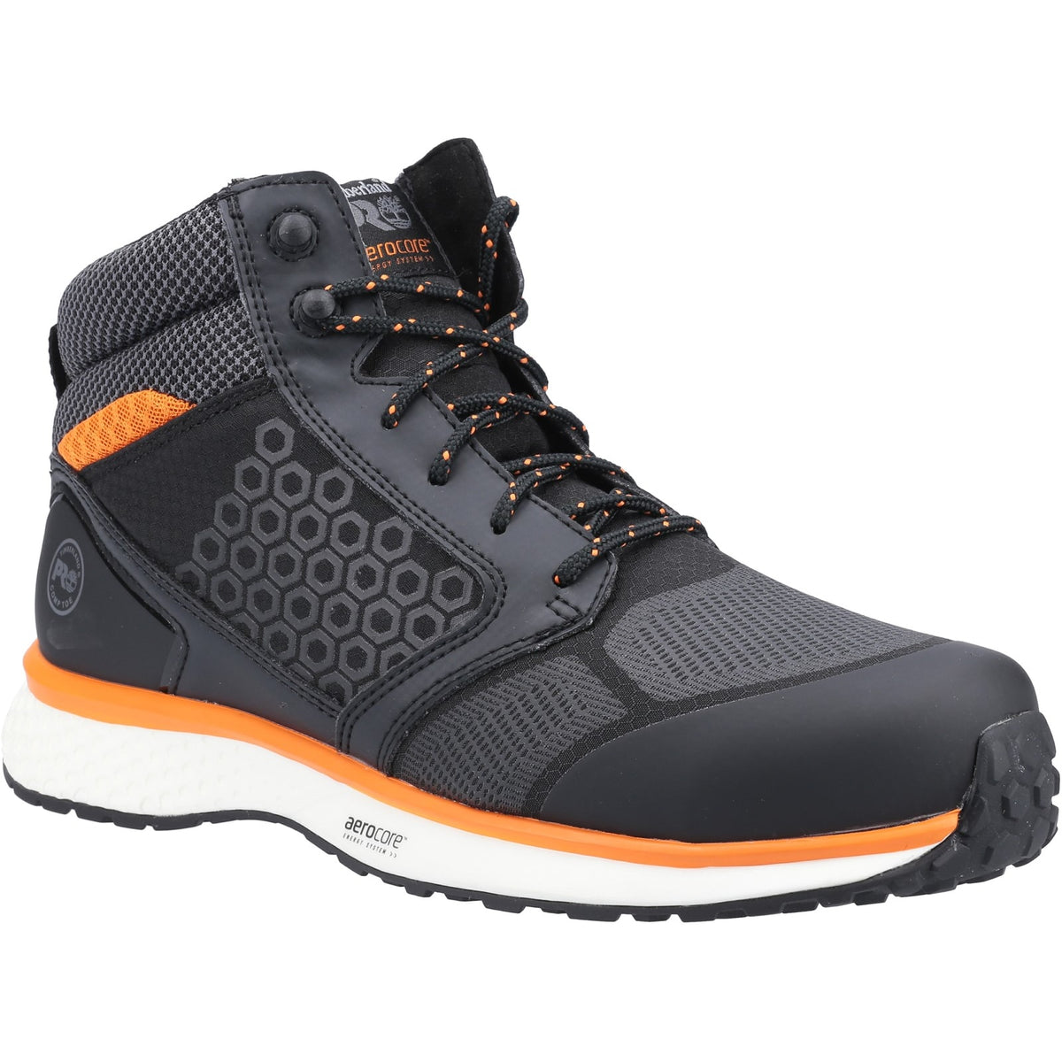 Timberland Pro Reaxion Mens Composite Toe Safety Boots Black/Orange